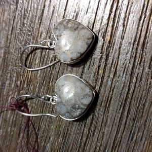 Fossilized Coral Earrings ❤️